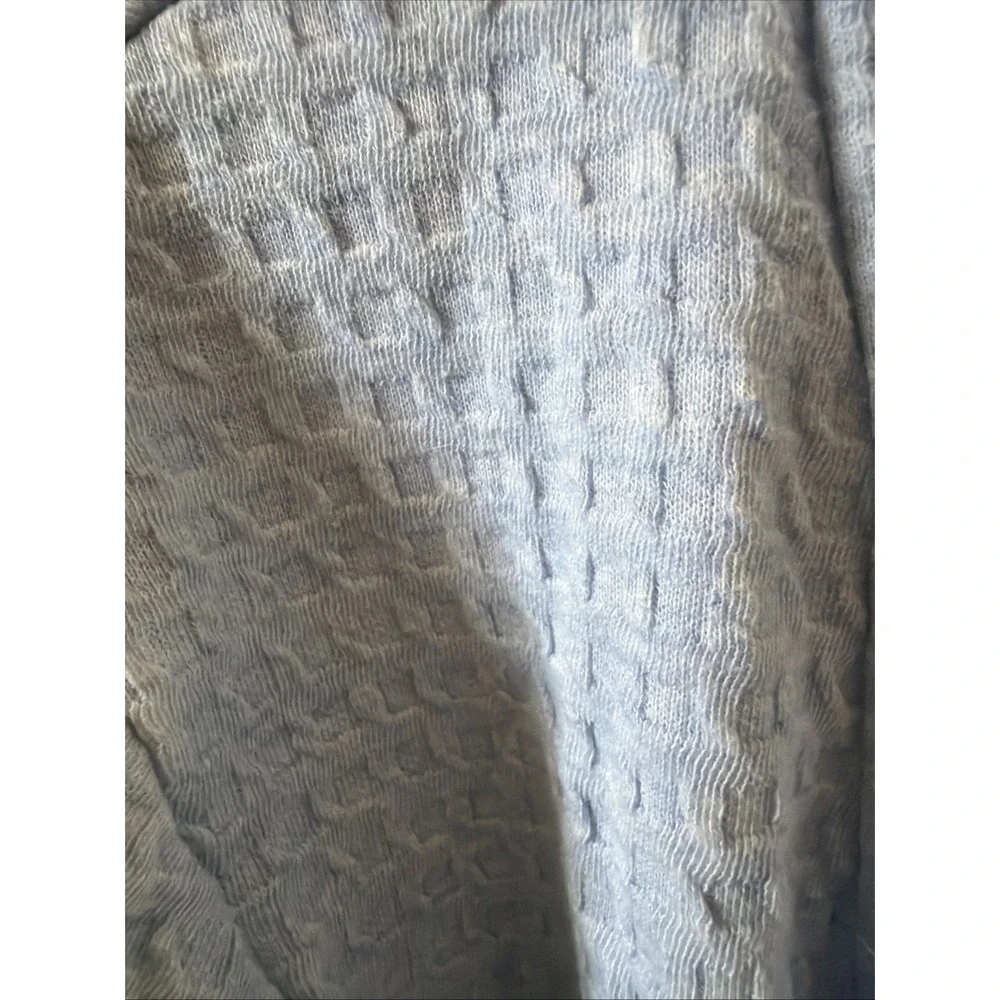Croft & Barrow Womens Small Blue Waffle-Knit Kimono Cotton Blend Robe Mid Length